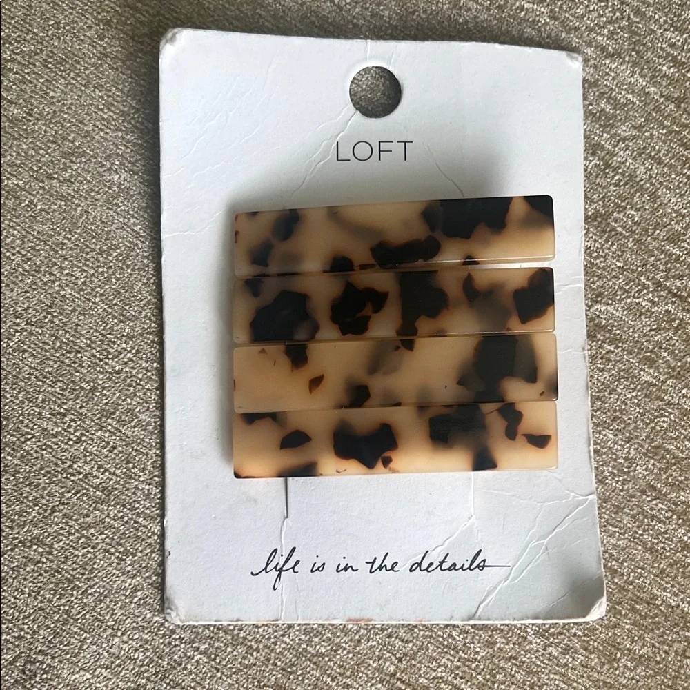 LOFT Tortoiseshell Patterned Hair Barrettes